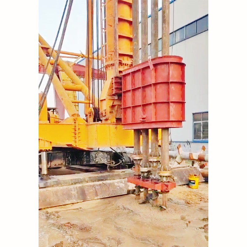 Construction engineering multi-head drilling rig