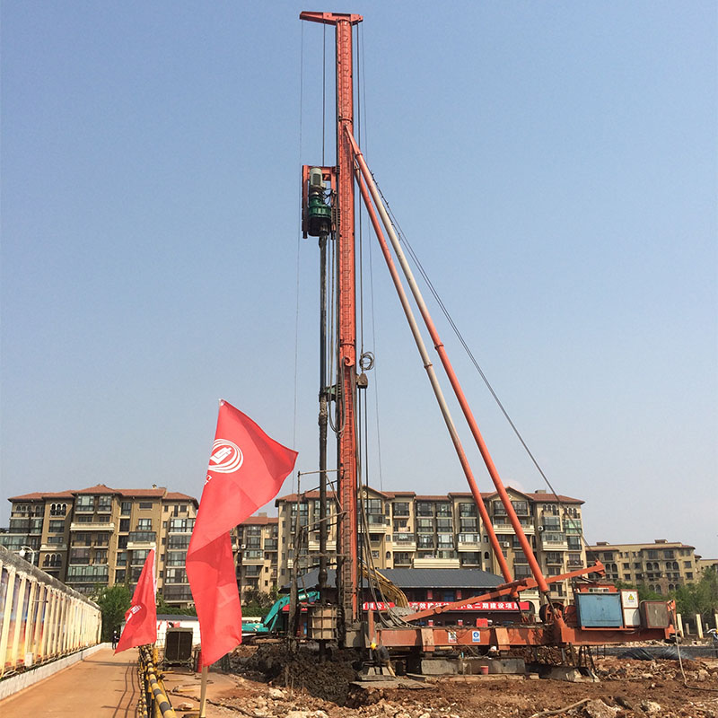 Construction engineering multi-head drilling rig