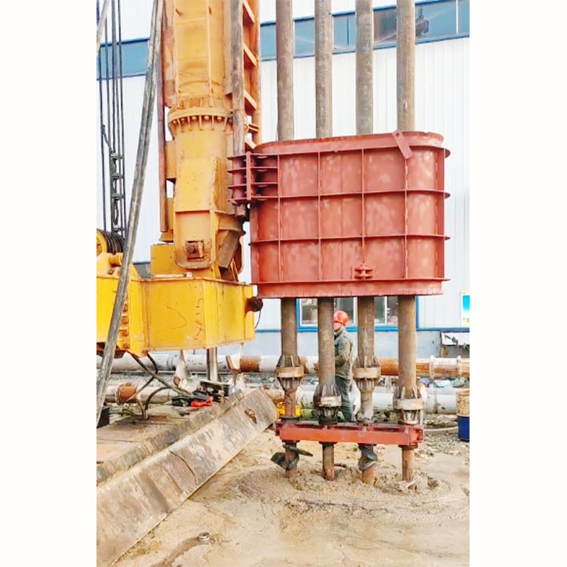 Construction engineering multi-head drilling rig